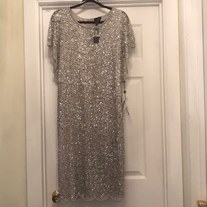 Adriana Papell sequin cocktail dress